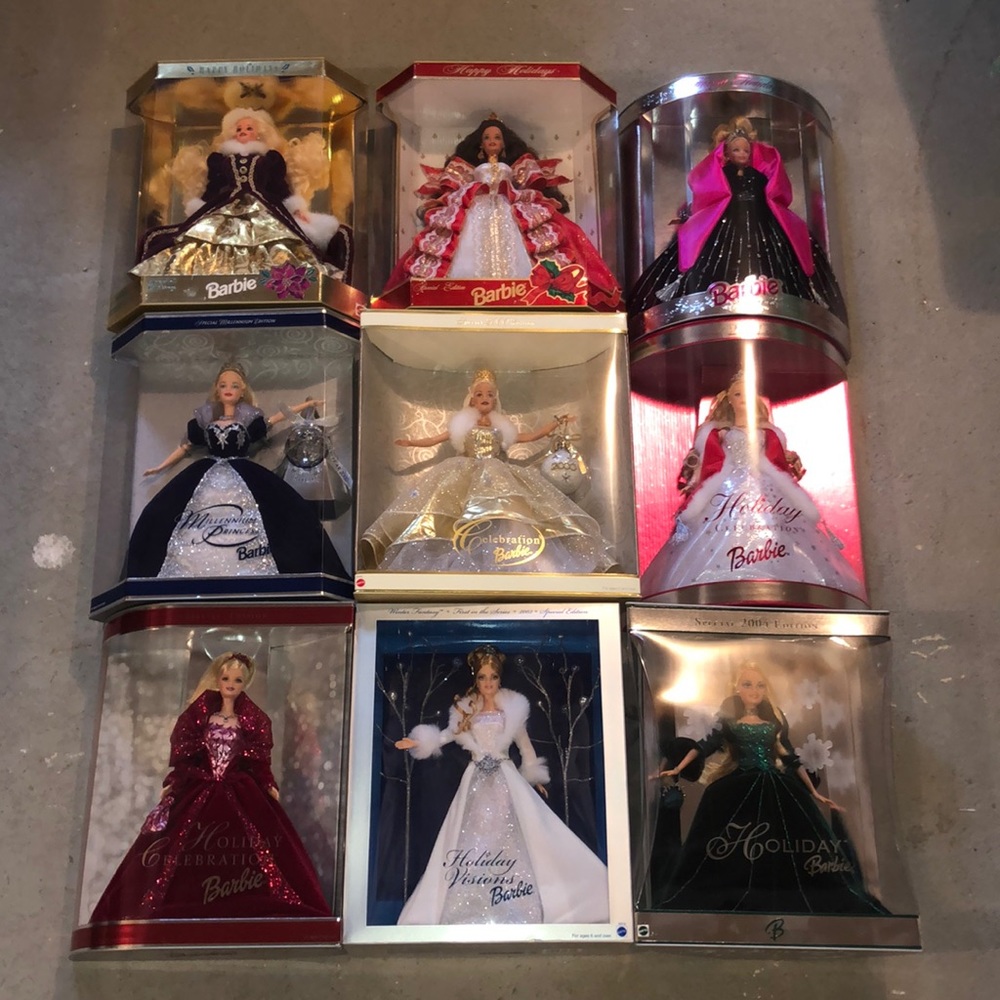 Brand New Never Opened Holiday Barbies!